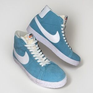 Nike Zoom Blazer Mid SB Cerulean Suede Sneakers Men's Size:‎ 8.5 Excellent Cond.